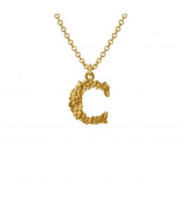 Fine Floral Letter C Necklace