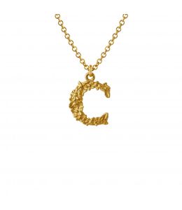 Fine Floral Letter C Necklace