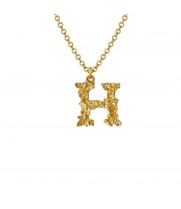 Fine Floral Letter H Necklace