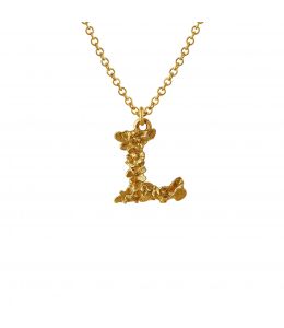 Fine Floral Letter L Necklace