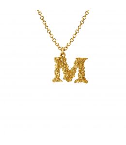 Fine Floral Letter M Necklace