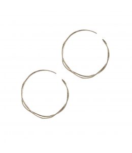 Silver Fine Twist Hoop Earrings on Paper