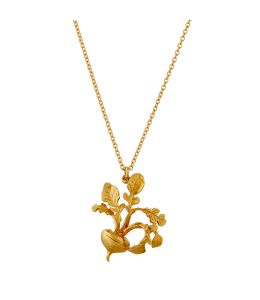 Gold Plate Leafy Turnip Necklace Product Photo