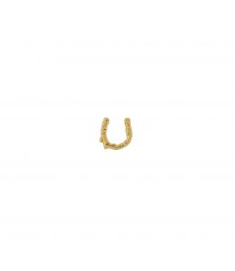 18ct Yellow Gold Teeny Tiny Horseshoe Single Stud Earring Product Photo