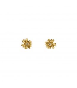 Teeny Tiny Diamond Daisy Stud Earrings Product Photo