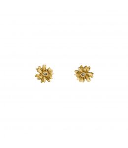 Teeny Tiny Diamond Daisy Stud Earrings Product Photo