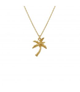 18ct Yellow Gold Teeny Tiny Palm Tree Necklace Product Photo