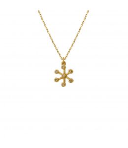 18ct Yellow Gold Teeny Tiny Snowflake Necklace Product Photo