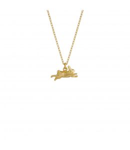 Teeny Tiny Leaping Rabbit Necklace Product Photo