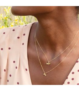 Teeny Tiny Leaping Rabbit Necklace