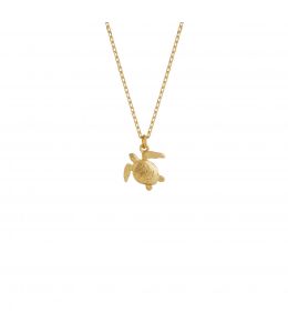 18ct Yellow Gold Teeny Tiny Sea Turtle Necklace Product Photo