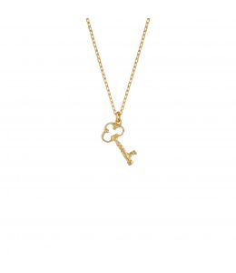 18ct Yellow Gold Teeny Tiny Garden Key Necklace Product Photo