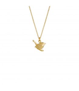 18ct Yellow Gold Teeny Tiny Wren Necklace Product Photo