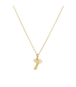 18ct Yellow Gold Teeny Tiny Mushroom Necklace Product Photo