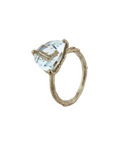 18ct White Gold Aquamarine Forest Jewel Ring Product Photo