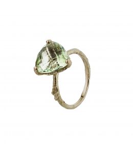 18ct White Gold Green Amethyst Forest Jewel Ring Product Photo
