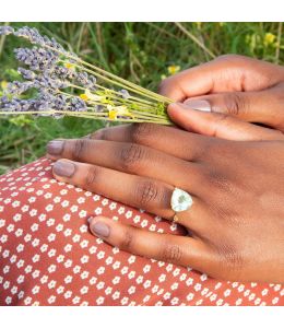 Green Amethyst Forest Jewel Ring