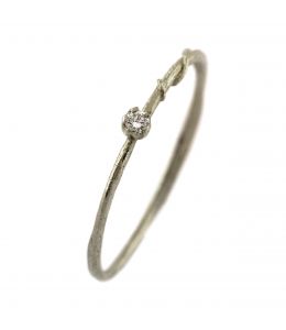 Platinum Diamond Fine Vine Ring on Paper