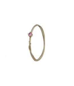 18ct White Gold Pink Sapphire Fine Vine Ring Product Photo
