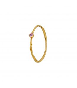 18ct Yellow Gold Pink Sapphire Fine Vine Ring Product Photo