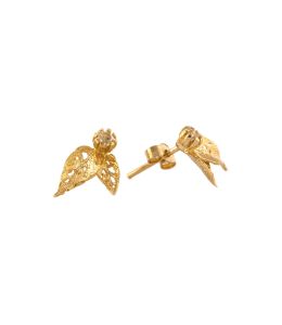 Autumn Leaf Topaz Stud Earrings on Paper