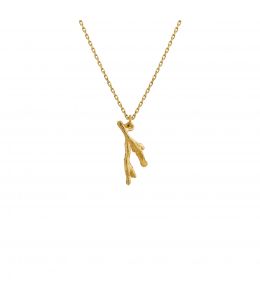 18ct Yellow Gold Wildwood Wishbone Necklace Product Photo