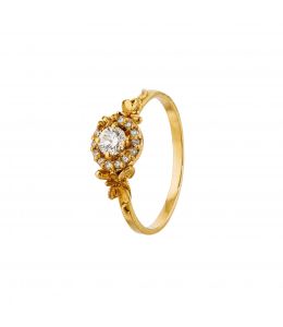 Small Diamond Spring Halo Ring Product Photo