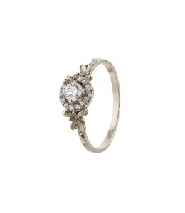 Platinum Small Diamond Spring Halo Ring Product Photo
