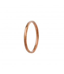 18ct Rose Gold Textured 2mm Spring Band Ring Product Photo