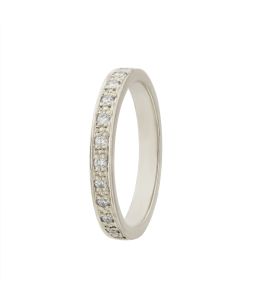 Platinum Spring Halo Diamond 2.5mm Eternity Ring Product Photo