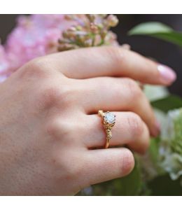 Wild Rose Leaf & Vine Diamond Ring
