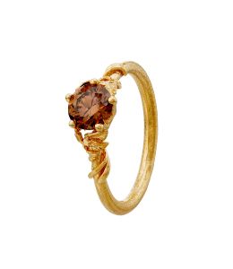 Wild Rose Leaf & Vine Chocolate Diamond Ring Product Photo