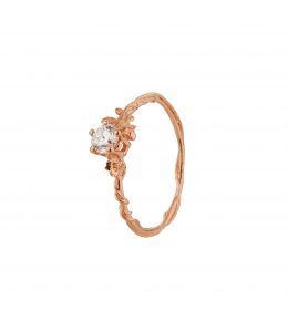 18ct Rose Gold Rosa Alba Diamond Ring Product Photo