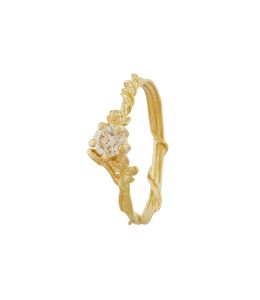 18ct Yellow Gold Rosa Alba 0.25ct Champagne Diamond Ring Product Photo