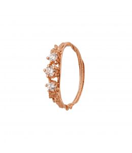 18ct Rose Gold Rosa Centifolia Trilogy Diamond Ring Product Photo