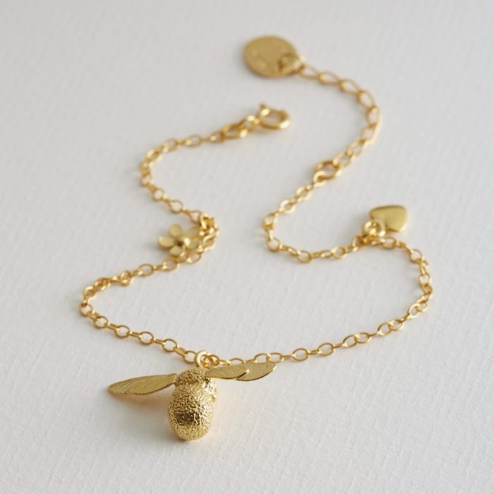 Bee Charm Bracelet • Honey Bee Bumblebee • Handcrafted Jewelry • Gift for  Women