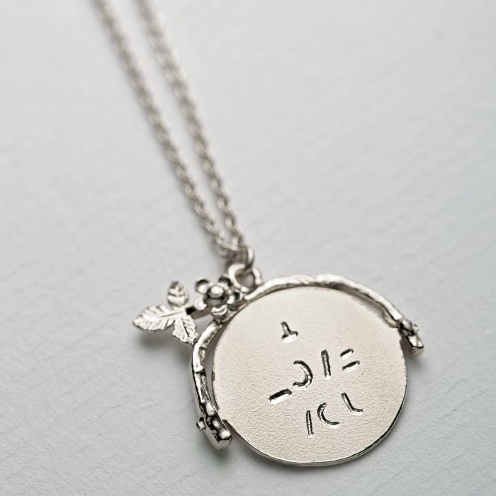 Spinning Disc I Love You Necklace