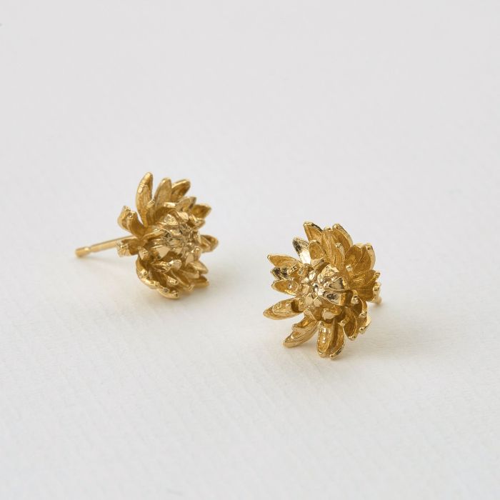 Chrysanthemum Flower Stud Earrings
