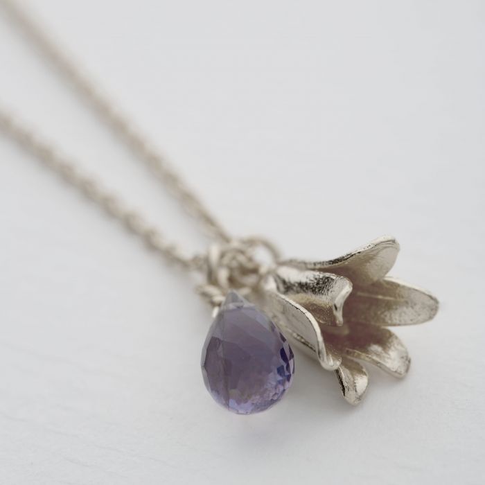 Silver bluebell necklace top