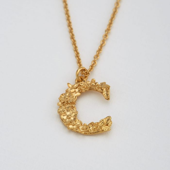 14K GOLD C INITIAL DIAMOND NECKLACE