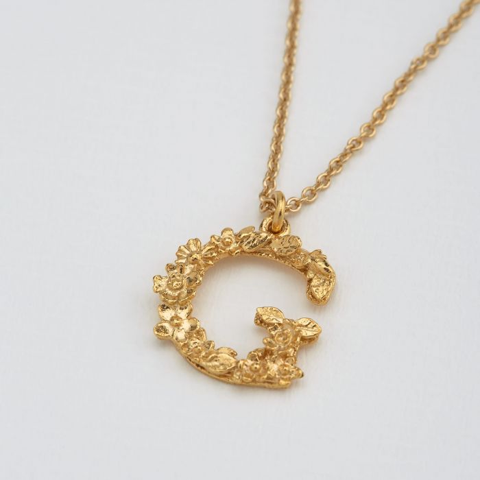 Anthropologie Letter G Pendant Monogram Necklace Nwt Gold Long 13” | eBay