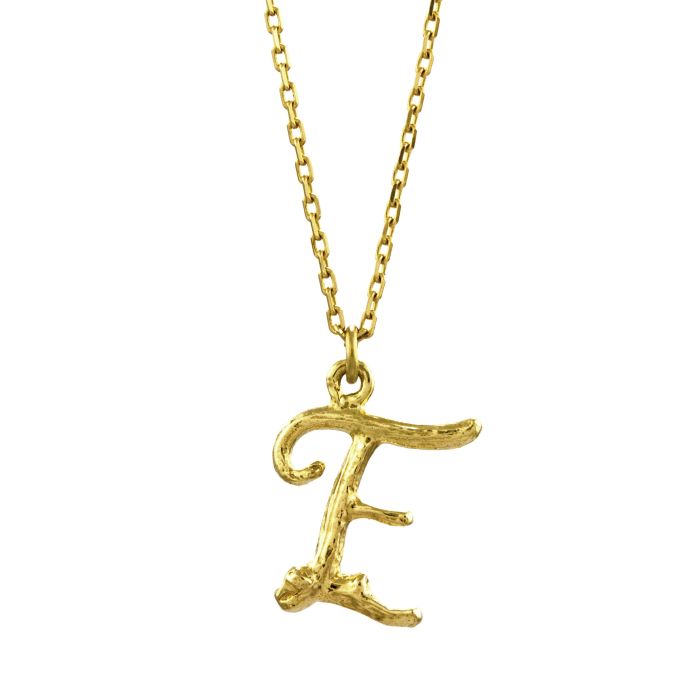18ct Yellow Gold Enchanted Twig Alphabet Letter E Product Photo - Letter E Gold Pendant 18ct Yellow Gold Enchanted Twig Alphabet Letter E Product Photo - Letter E Gold Pendant