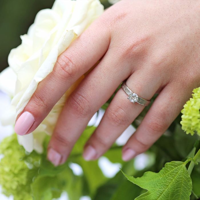 Natural History Solitaire Diamond Band Ring