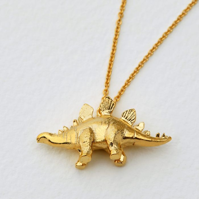 Gold sales dinosaur necklace