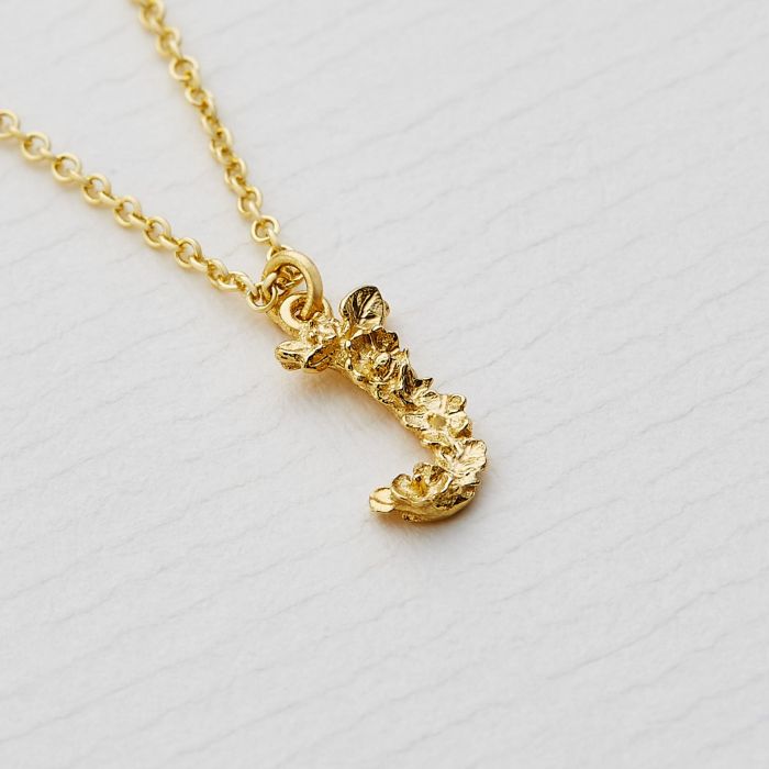 Tiny Letter Charm Necklace | J – Kate & Kole