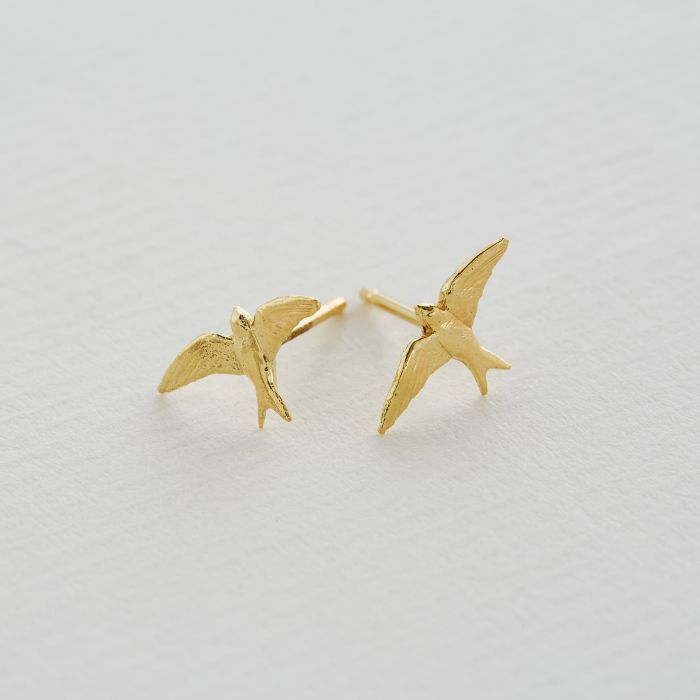 Teeny Tiny Swallow Stud Earrings