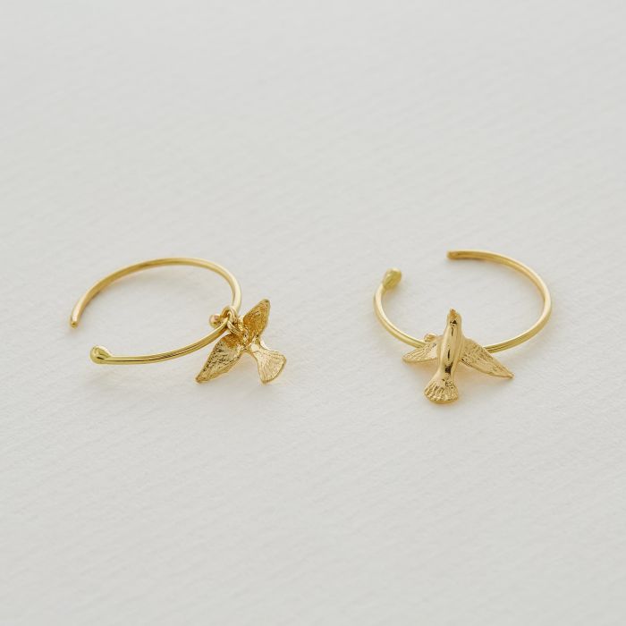 Hummingbird hoop earrings new arrivals
