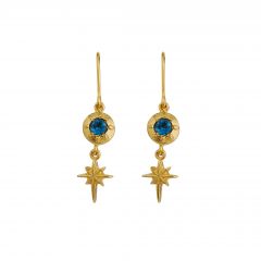 Guiding Star Hook Earrings with London Blue Topaz Product Photo
