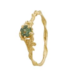 Rosa Alba Ring with Jade Green Sapphire Product Photo