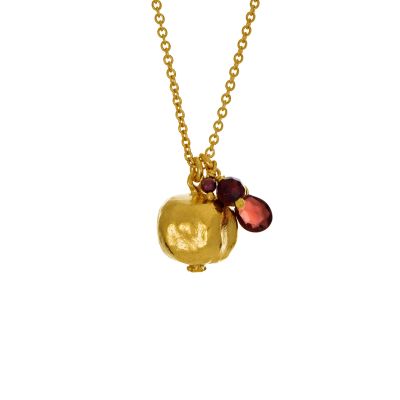 Pomegranate and Garnet Necklace Product Photo